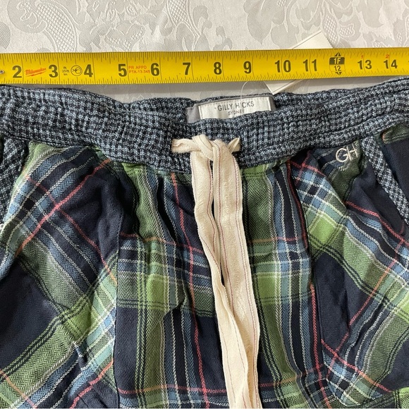 Gilly Hicks Sleep Pants Role Cuff Women Size Medium Green Plaid New With Tags - Picture 7 of 9